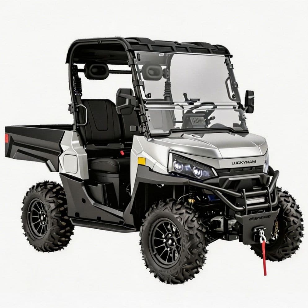 10KW AC موٹر 4WD ہیوی ڈیوٹی UTV 73.6V 670kg الیکٹرک لفٹنگ بیڈ