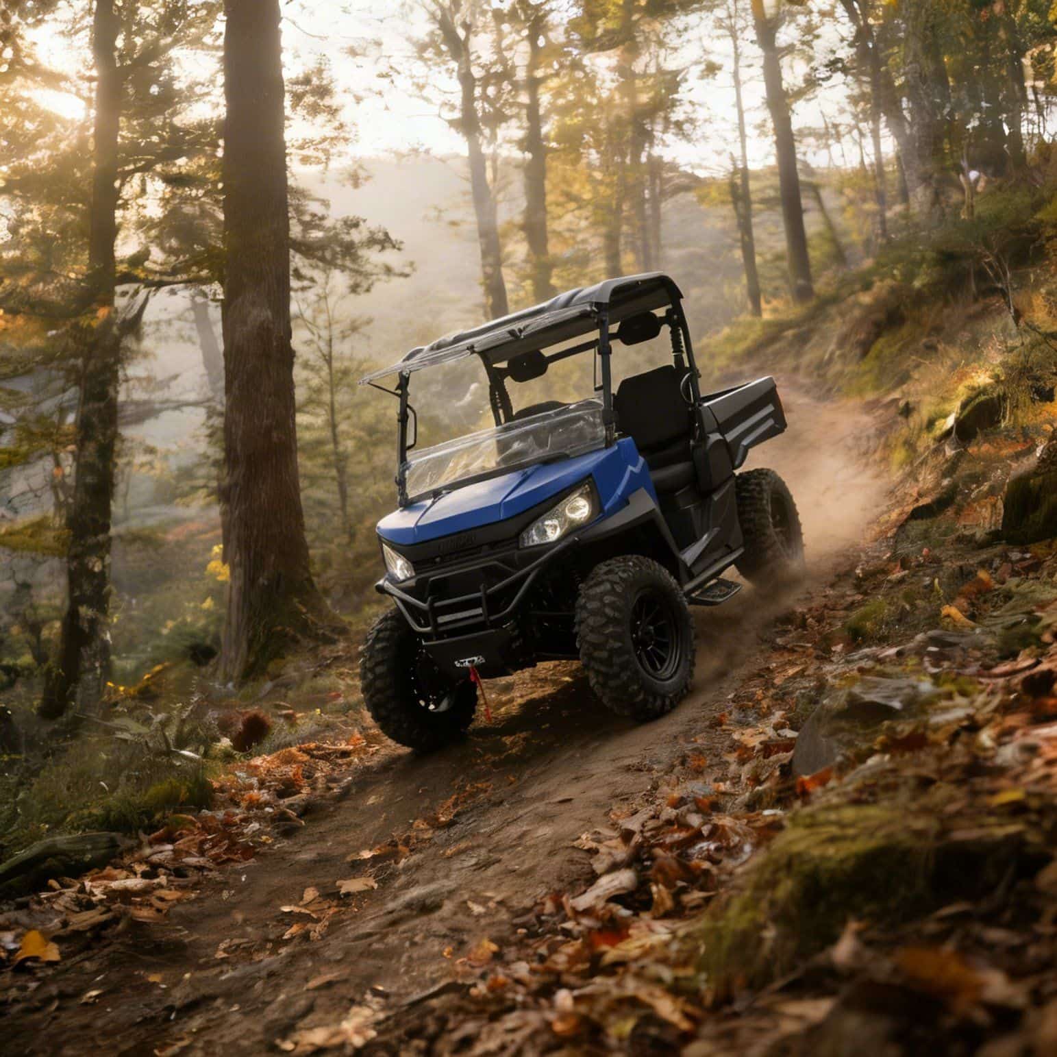 4WD UTV 73.6V 20KW چوٹی پاور 400A کنٹرولر 350kg ڈمپ بیڈ