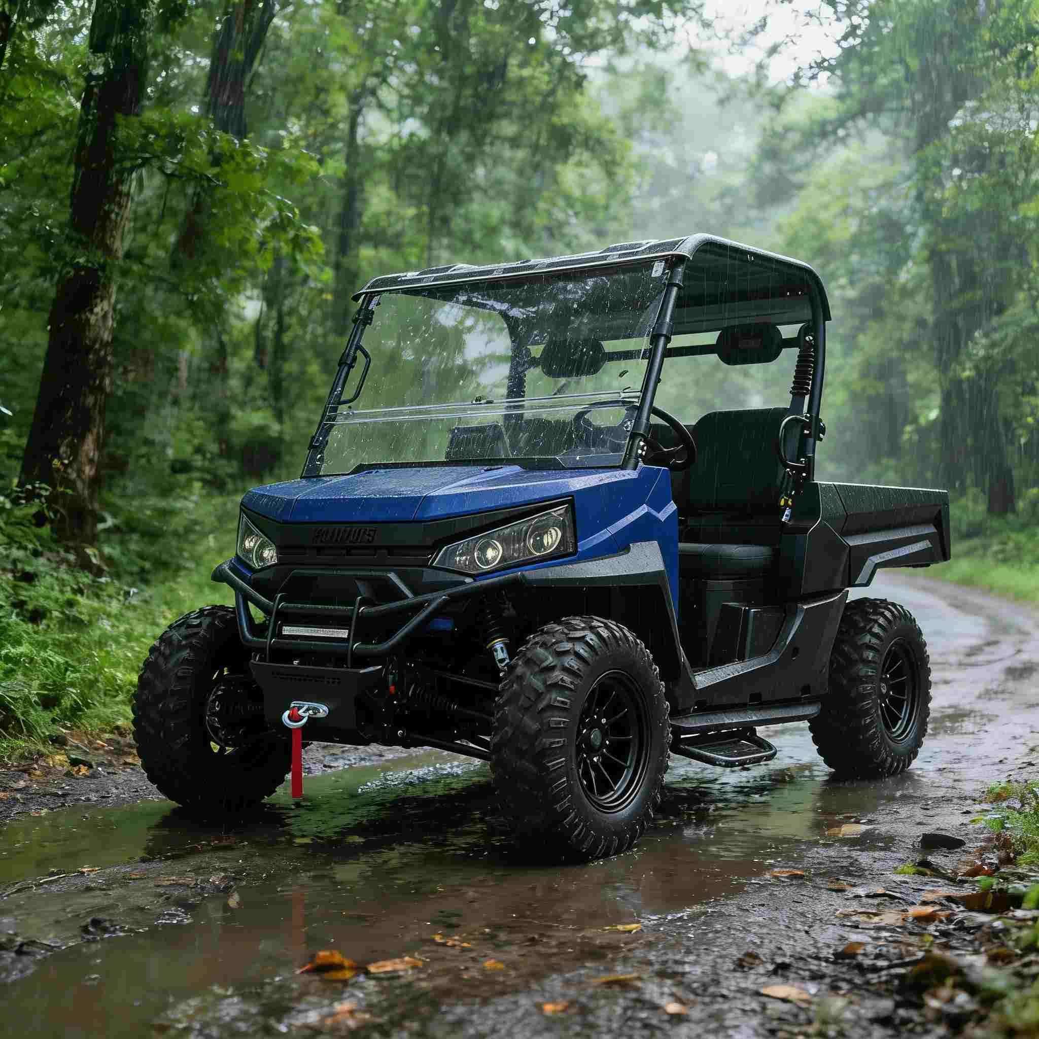 الیکٹرک UTV 4WD شکار کے لیے 20KW چوٹی کی طاقت 1000kg Towing